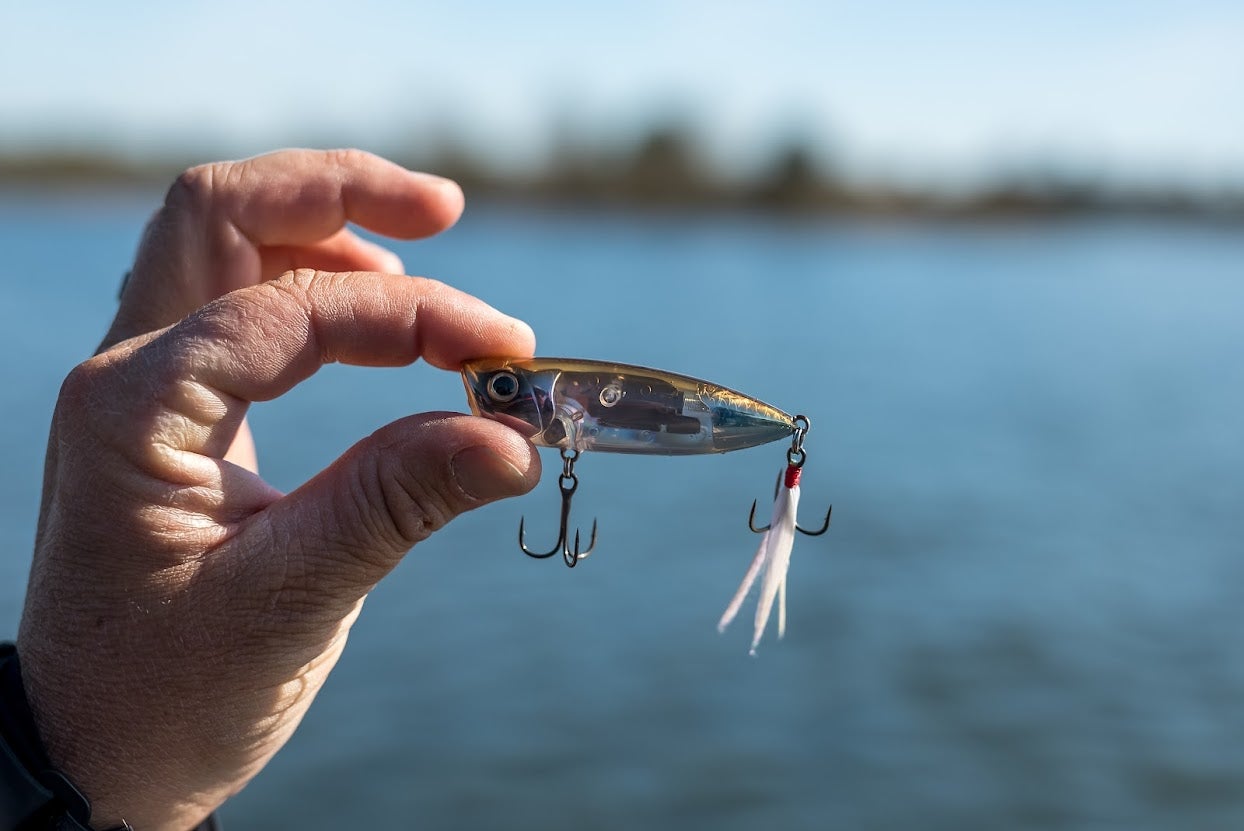 holding a translucent popper